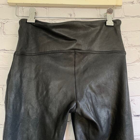 Spanx Faux Leather Black Fall Leggings- Small - Picture 5 of 7